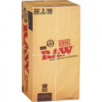 RAW CONES KING 3'S 32CT BOX