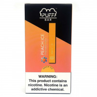 Puff Bar Salt Nicotine 5% Dispossible 10pk bx Peach-Ice