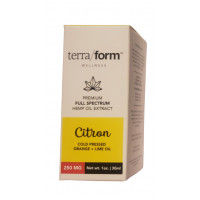 Cbd Terraform Wellness Premium Full Spectrum Hemp oil Extract Citron cold Pressed Orange+Lime Oil 250 mg 30 ml